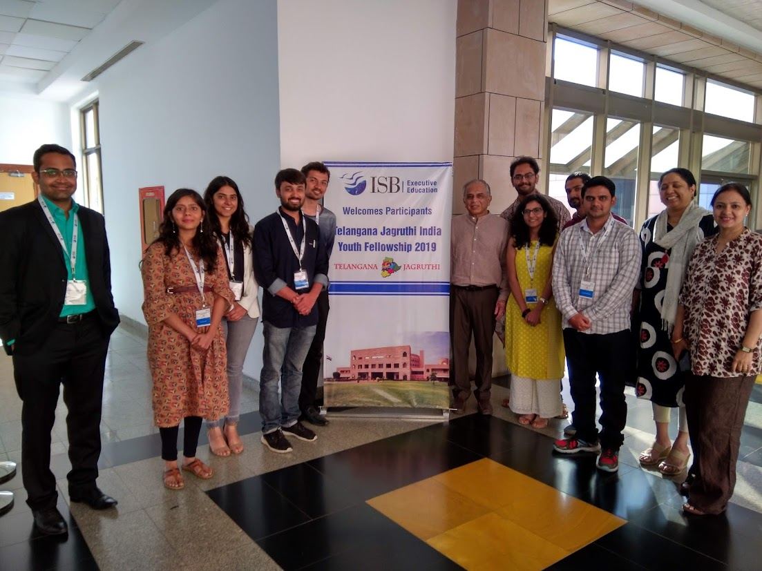 Fellows of the Telangana Jagruthi India Youth Fellowship 2019 at ISB